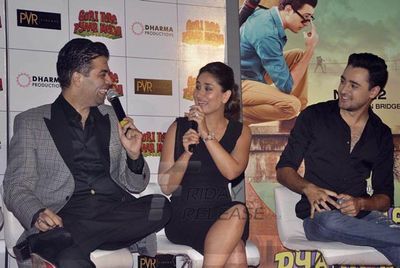 Kareena Kapoor, Imran Khan & Karan Johar at film 'GORI TERE PYAAR MEIN' first look launch