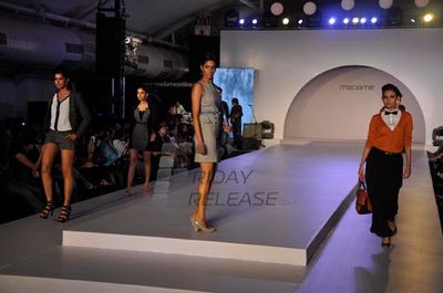 Shazahn Padamsee walks the ramp at new Autumn Collection launch by MADAME