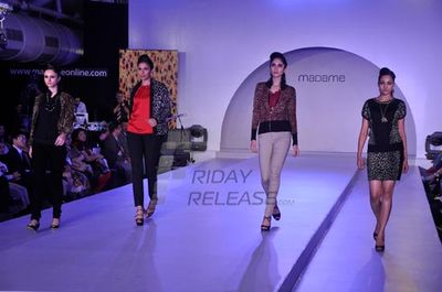 Shazahn Padamsee walks the ramp at new Autumn Collection launch by MADAME