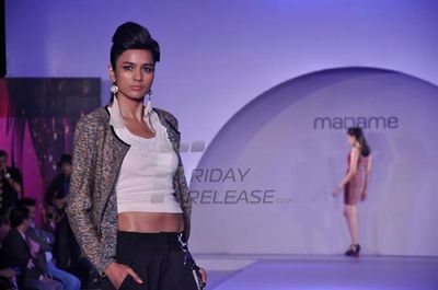 Shazahn Padamsee walks the ramp at new Autumn Collection launch by MADAME