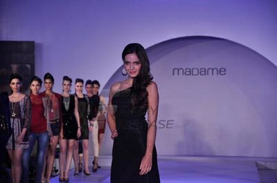 Shazahn Padamsee walks the ramp at new Autumn Collection launch by MADAME