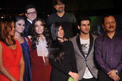 Monica Dogra & Girish Taurani at Miss Maxim 2014 launch bikini fashion show