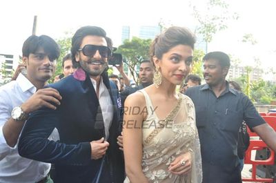 Ranveer Singh, Deepika Padukone, Sanjay Leela Bhansali at film Ram Leela first look trailer launch