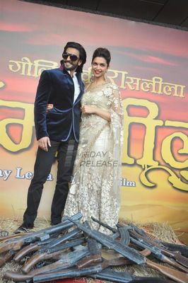 Ranveer Singh, Deepika Padukone, Sanjay Leela Bhansali at film Ram Leela first look trailer launch