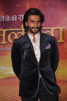 Ranveer Singh, Deepika Padukone, Sanjay Leela Bhansali at film Ram Leela first look trailer launch