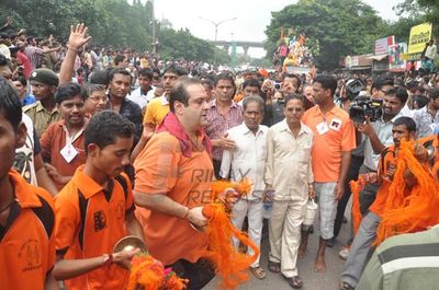 Kapoor family at RK Studios Ganesh Visarjan