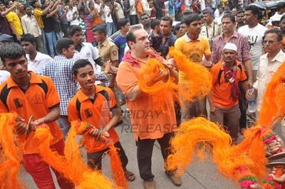 Kapoor family at RK Studios Ganesh Visarjan