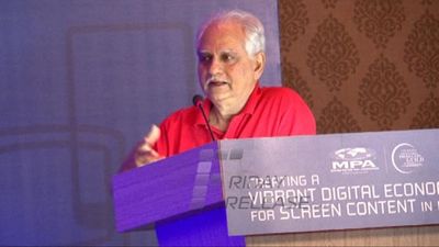 Mukesh Bhatt and Ramesh Sippy at Vibrant Digital Economy for Screen Content in India event
