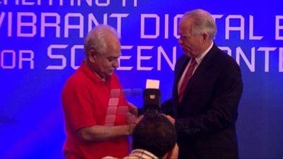 Mukesh Bhatt and Ramesh Sippy at Vibrant Digital Economy for Screen Content in India event