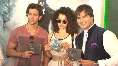 Hrithik Roshan, Kangana Ranaut, Vivek Oberoi, Rakesh Roshan at the Music Launch of Krrish 3