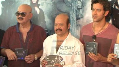 Hrithik Roshan, Kangana Ranaut, Vivek Oberoi, Rakesh Roshan at the Music Launch of Krrish 3