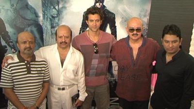 Hrithik Roshan, Kangana Ranaut, Vivek Oberoi, Rakesh Roshan at the Music Launch of Krrish 3