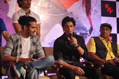 Shah Rukh Khan with Saahil Prem and Amrit Maghera at launch of application- The Mad Wall of Dreams