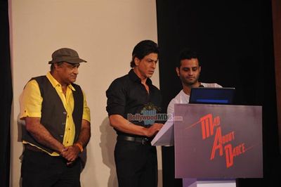 Shah Rukh Khan with Saahil Prem and Amrit Maghera at launch of application- The Mad Wall of Dreams