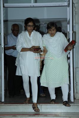 Bollywood Celebs at the prayer meet of late actor Dharmesh Tiwari