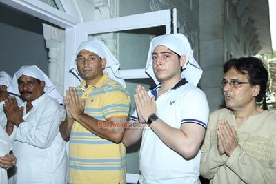 Bollywood Celebs at the prayer meet of late actor Dharmesh Tiwari