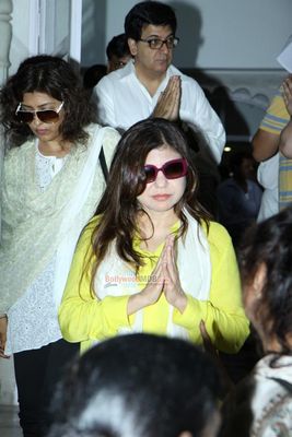 Bollywood Celebs at the prayer meet of late actor Dharmesh Tiwari