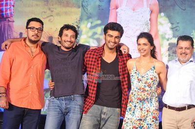 Arjun Kapoor, Deepika Padukone and Homi Adajania at film 'Finding Fanny' music launch
