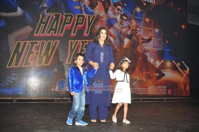 The star cast of the film 'Happy New Year' at their trailer launch
