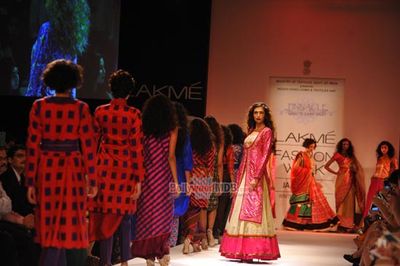 Indian Models walk the ramp at Lakme Fashion Week Winter Festive 2014