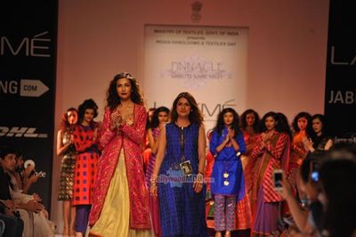 Indian Models walk the ramp at Lakme Fashion Week Winter Festive 2014