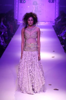 Diana Penty walks the ramp for Rocky S show at LFW Winter Festive 2014