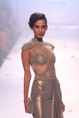 Diana Penty walks the ramp for Rocky S show at LFW Winter Festive 2014
