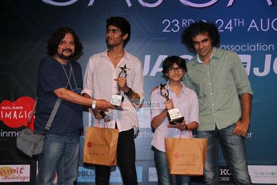 Huma Qureshi, Amole Gupte and Imtiaz Ali at Jamnabai Narsee School\'s Inter School Festival