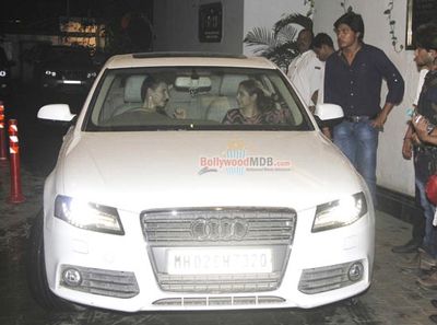 Claudia Ciesla gets snapped driving her Audi A4 car