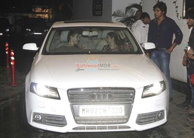 Claudia Ciesla gets snapped driving her Audi A4 car