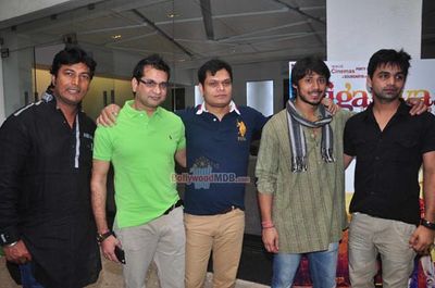 Rohit Shetty with Harshvardhan Deo and Cherry Mardia at the trailer launch of film 'Jigariyaa'