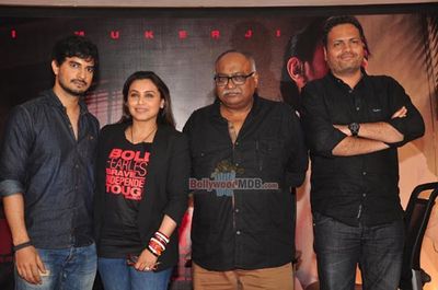 Rani Mukherjee, Tahir Raj Bhasin and director Pradeep Sarkar at film 'MARDAANI' press meet