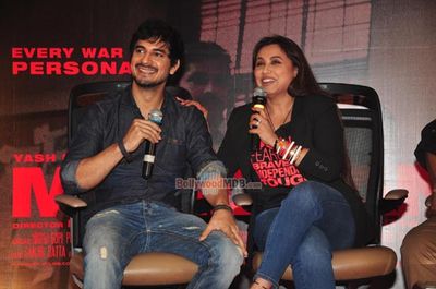 Rani Mukherjee, Tahir Raj Bhasin and director Pradeep Sarkar at film 'MARDAANI' press meet
