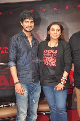 Rani Mukherjee, Tahir Raj Bhasin and director Pradeep Sarkar at film 'MARDAANI' press meet