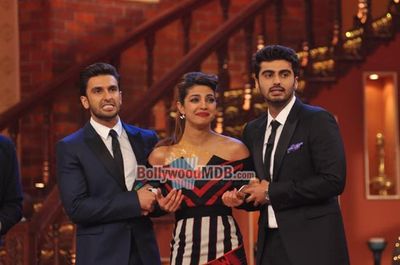 Priyanka Chopra, Ranveer Singh, Arjun Kapoor promote 'GUNDAY' on 'COMEDY NIGHTS WITH KAPIL' sets