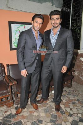 Arjun Kapoor and Ranveer Singh on the sets of 'Comedy Circus' to promote their upcoming film 'Gunday'