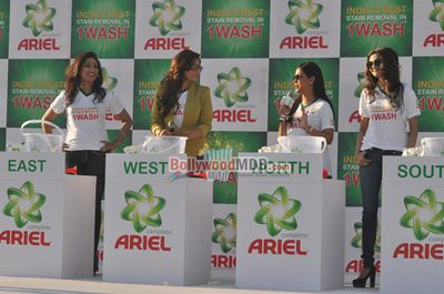 Bolly Celebs at the event organised by Ariel in attempt for a Guinness World Record on the Power of One Wash Technology