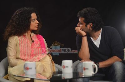 Kangana Ranaut and Lisa Haydon at film 'QUEEN' media interaction