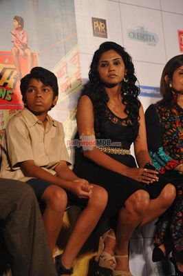 Amitabh Bachahan, Parth Bhalerao and actress Usha Jadhav at film 'Bhootnath Returns' trailer launch