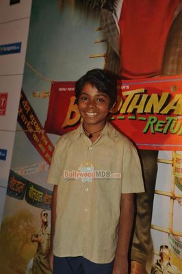 Amitabh Bachahan, Parth Bhalerao and actress Usha Jadhav at film 'Bhootnath Returns' trailer launch
