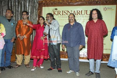 B-Town personalities at the launch of Ruupa Raman's devotional music album 'Krisnaruupa'