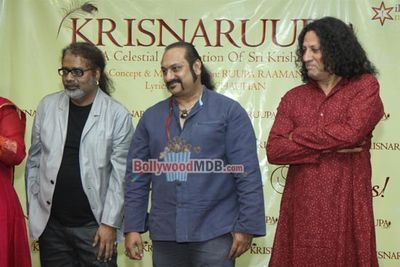 B-Town personalities at the launch of Ruupa Raman's devotional music album 'Krisnaruupa'