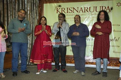 B-Town personalities at the launch of Ruupa Raman's devotional music album 'Krisnaruupa'