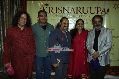 B-Town personalities at the launch of Ruupa Raman's devotional music album 'Krisnaruupa'