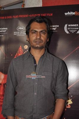 Nawazuddin Siddiqui and Niharika Singh at film \'MISS LOVELY' media meet