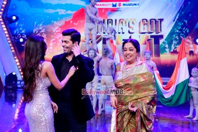 Malaika Arora Khan, Karan Johar, Kiron Kher at the launch of 'India's Got Talent new season'