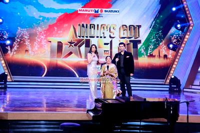 Malaika Arora Khan, Karan Johar, Kiron Kher at the launch of 'India's Got Talent new season'