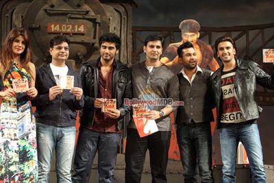 Ranveer Singh, Priyanka Chopra, Arjun Kapoor at film 'GUNDAY' music launch