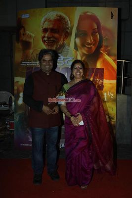 Madhuri Dixit, Huma Qureshi, Arshad Warsi at film 'DEDH ISHQIYA' premiere