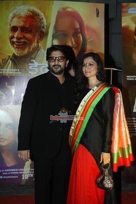 Madhuri Dixit, Huma Qureshi, Arshad Warsi at film 'DEDH ISHQIYA' premiere